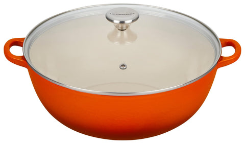 Le Creuset Horno Chef esmaltado Flame, exterior para guisos con calor uniforme.
