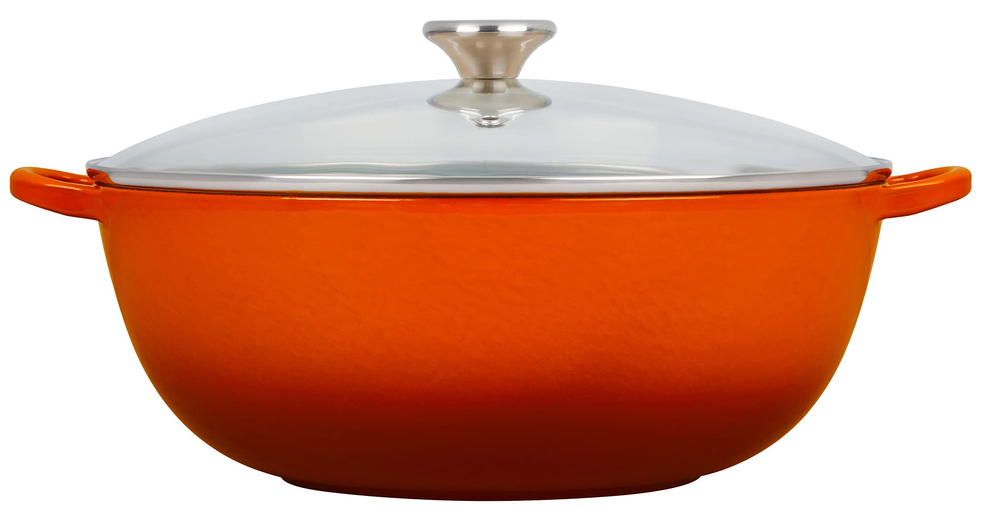 Le Creuset Horno Chef interior esmaltado claro facilita monitorear cocción.