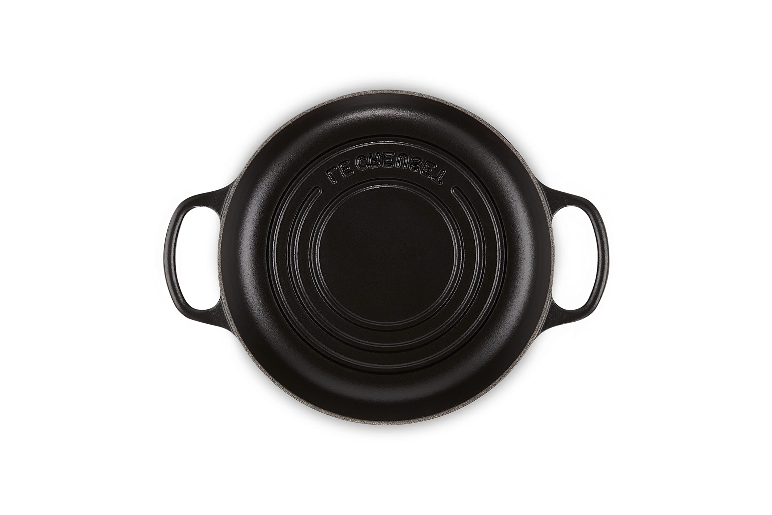 Le Creuset Horno de Pan Licorice, interior mate que facilita la limpieza y el cocinado uniforme.