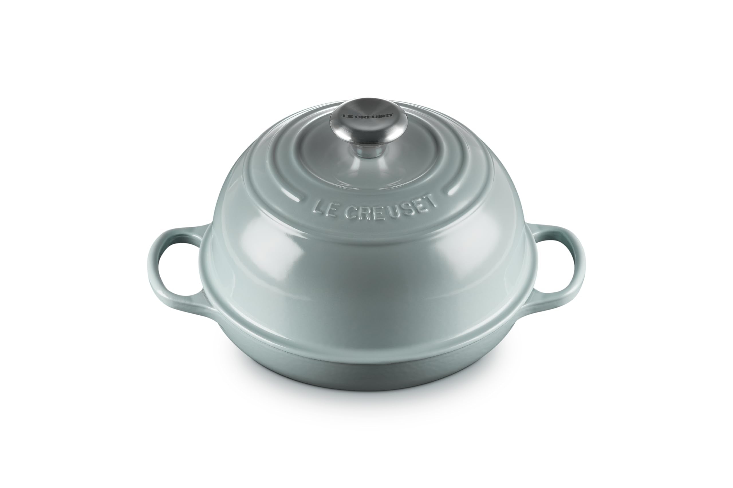 Le Creuset Horno para pan de hierro fundido esmaltado en Sal Marina, cocción uniforme.