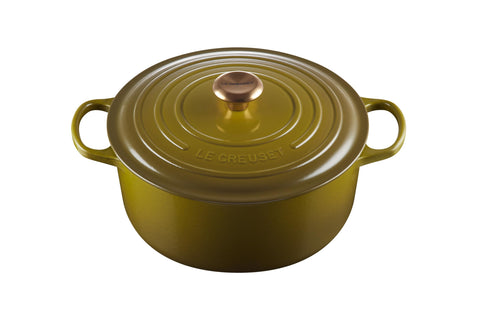 Le Creuset olla esmaltada oliva, exterior elegante para uso diario