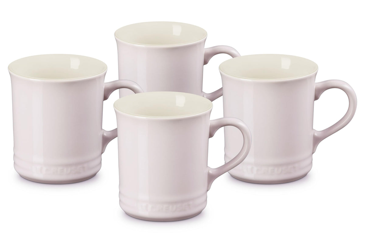 Le Creuset juego de tazas piedra chalota, vista frontal, ideales para café diario.