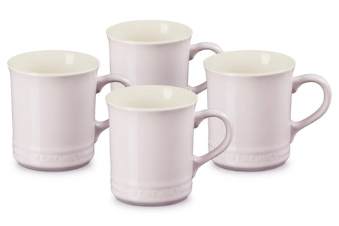 Le Creuset juego de tazas piedra chalota, vista frontal, ideales para café diario.
