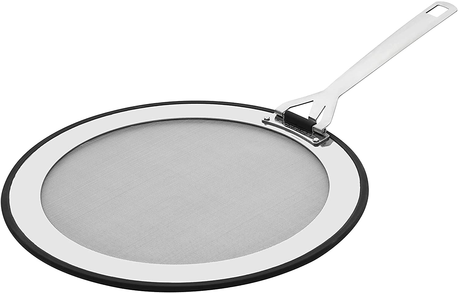 Protector Le Creuset con mango plegable y argolla para colgar