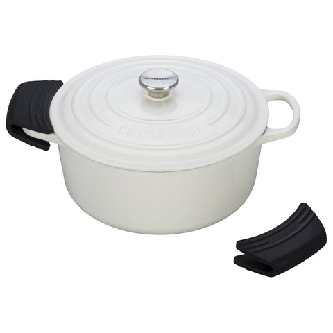 Le Creuset manijas de silicona negro, color sobrio para tu cocina