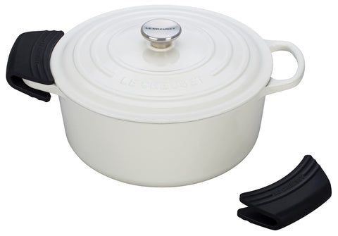 Le Creuset manijas de silicona negro, fáciles de limpiar en lavavajillas