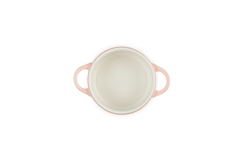 Le Creuset Mini Cocotte Peche, acabado esmaltado vibrante resistente a manchas