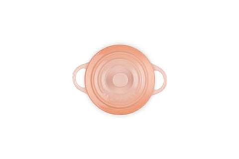 Le Creuset Mini Cocotte Peche, interior esmaltado facilita desmoldar