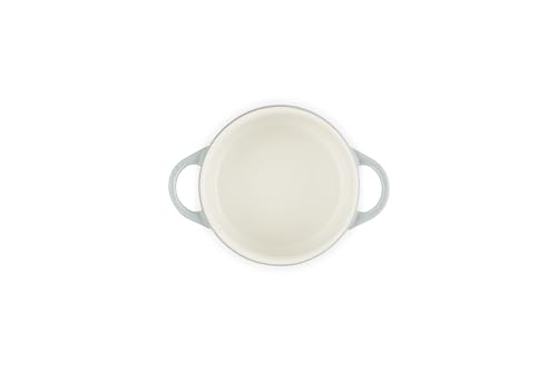 Le Creuset Mini Round Cocotte Sal de Mar, glaseado colorido: evita absorción de sabores y manchas