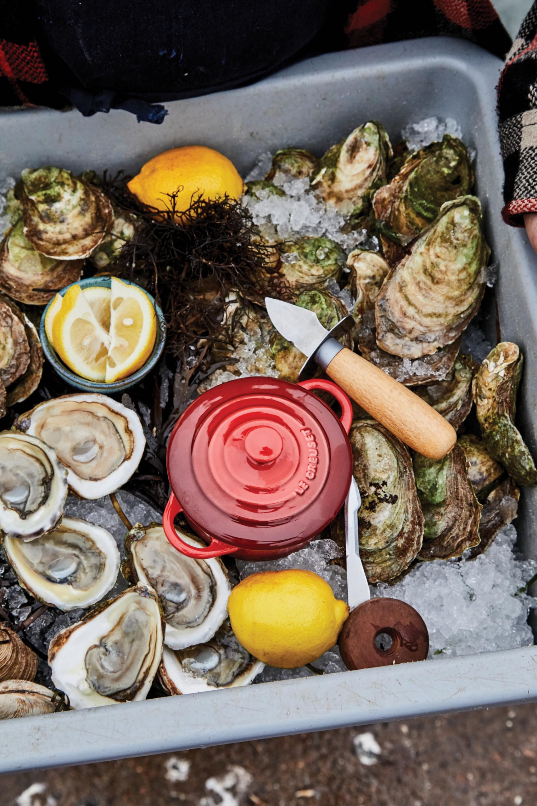 Le Creuset Mini Round Cocotte Sal de Mar, presentación elegante para porciones individuales