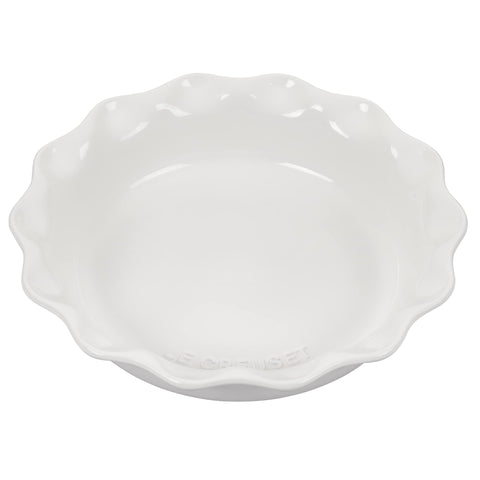 Le Creuset molde tarta Heritage 9 pulgadas, vista frontal, distribución de calor uniforme.