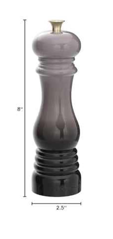 Le Creuset ofrece una garantía de 10 años para este molino de pimienta Oyster.