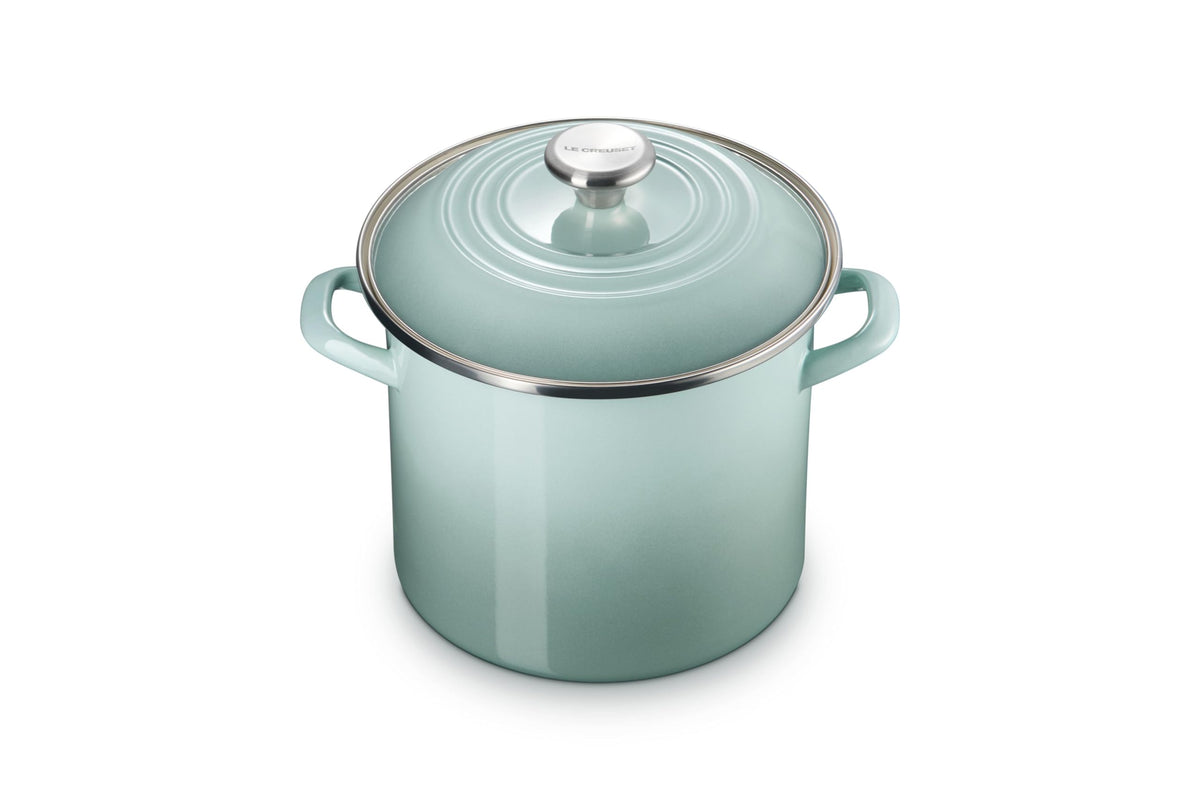 Le Creuset olla esmaltada de acero 8 cuartos, sal marina, hervir rápido y uniforme