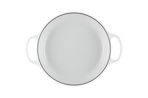 Le Creuset olla esmaltada de hierro con tapa de vidrio que retiene humedad