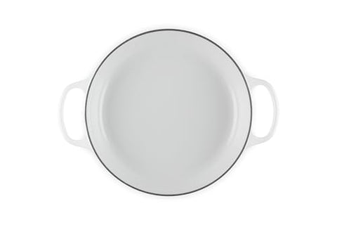 Le Creuset olla esmaltada de hierro con tapa de vidrio que retiene humedad