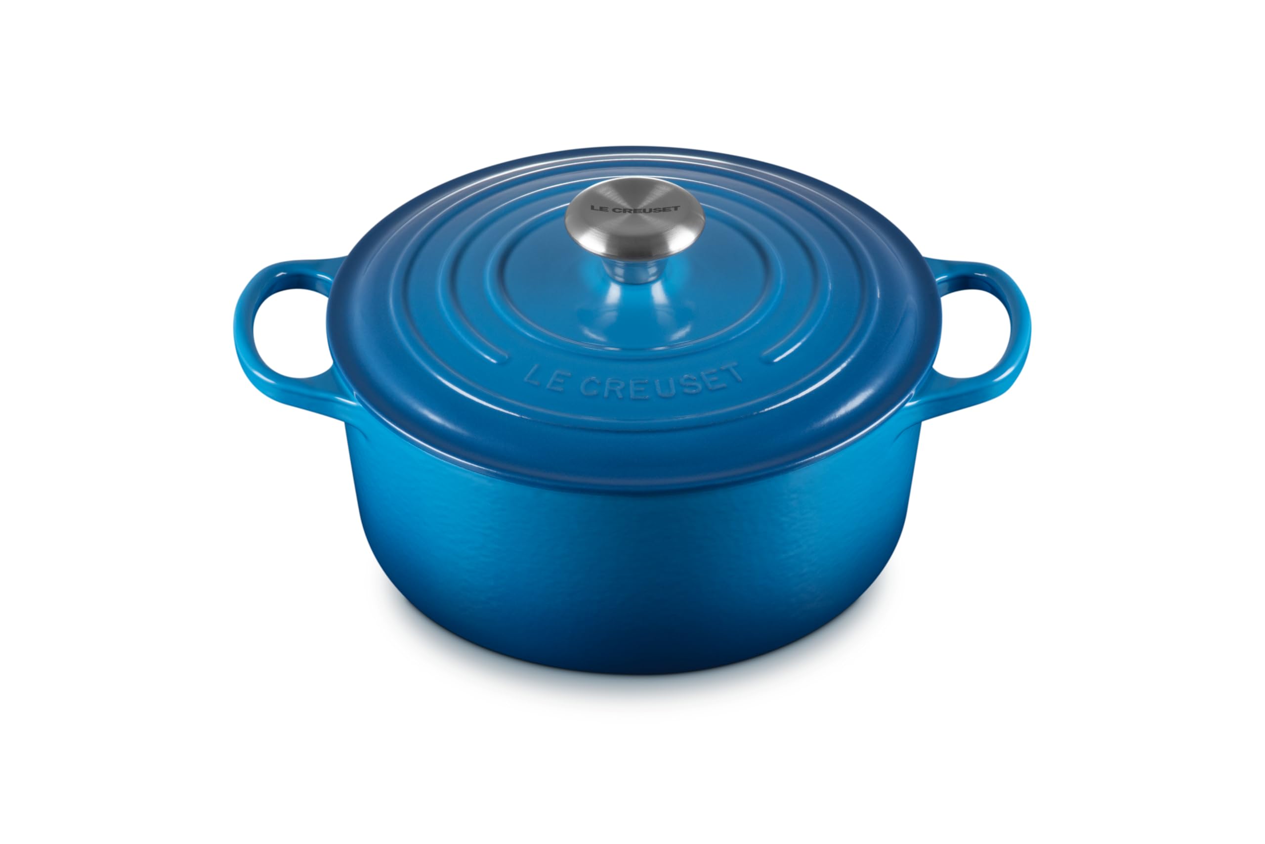 Olla Le Creuset de hierro esmaltado Marseille, ideal para cocción uniforme y retención de humedad.