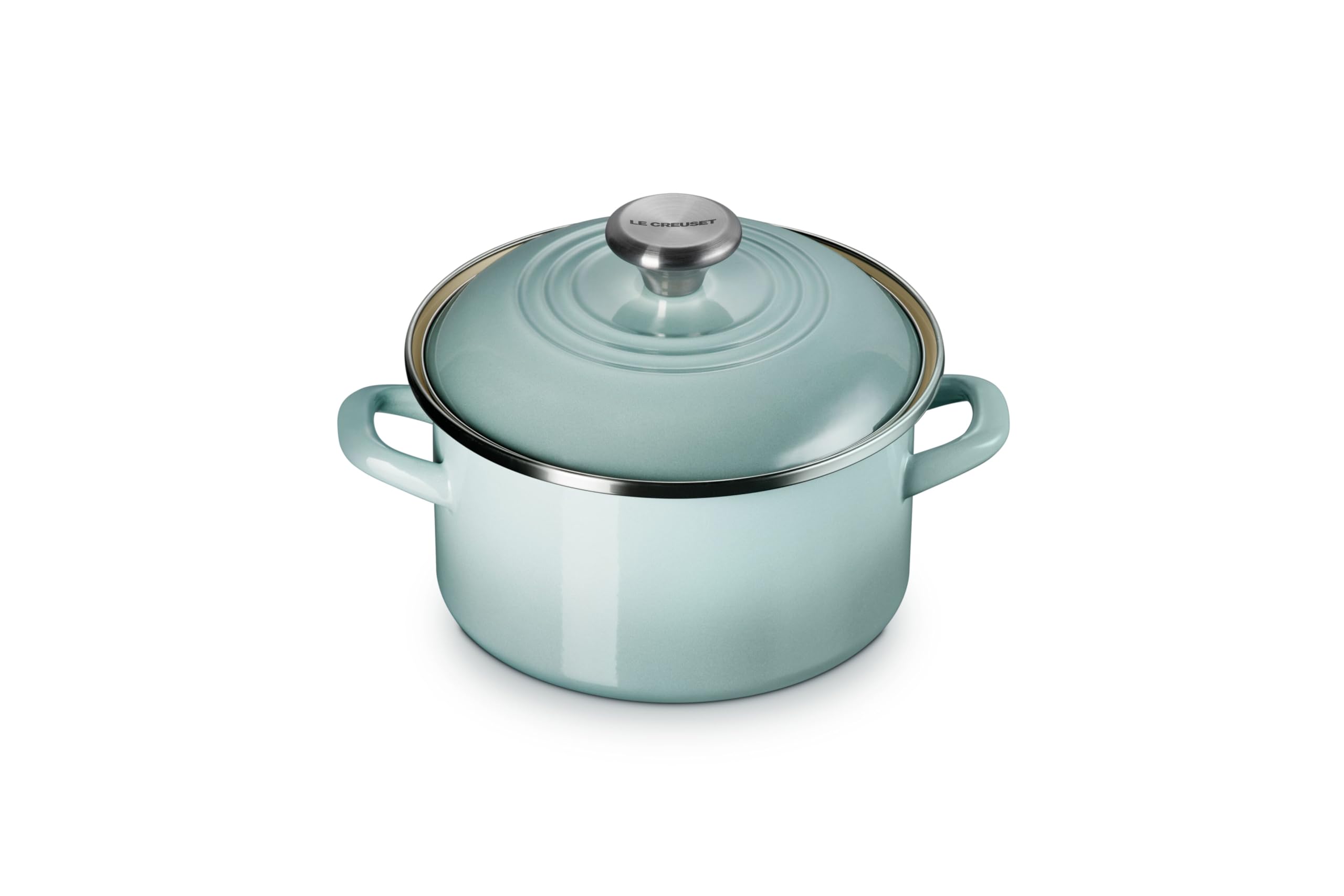 Le Creuset Olla Petite esmaltada en acero Sal Marina para hervir rápido.