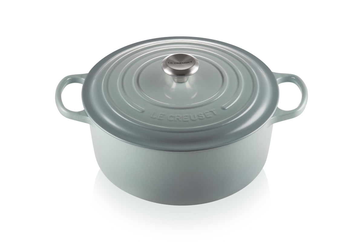 Le Creuset Olla redonda: exterior esmaltado brillante para Sal Marina y presencia elegante