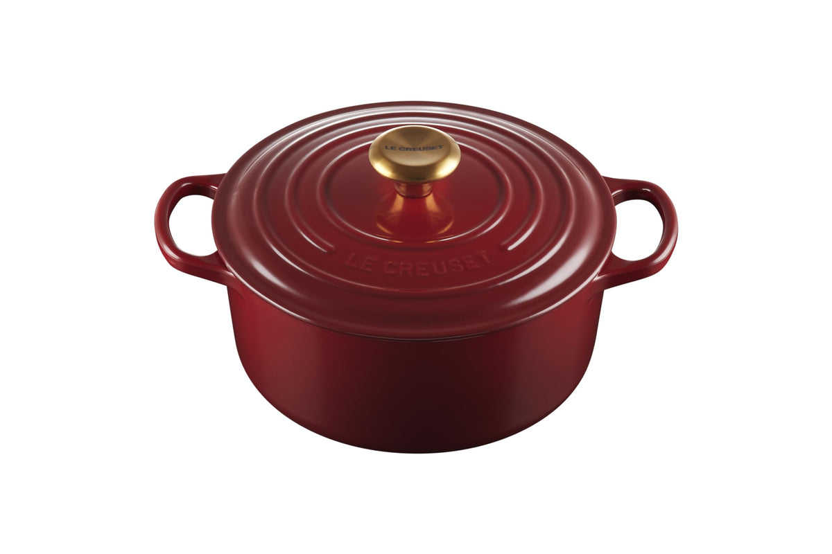 Olla Le Creuset granate con tapa para cocción lenta y uniforme