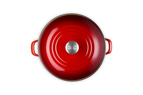 Le Creuset Olla stock Cerise borde inox resistente a astillado.