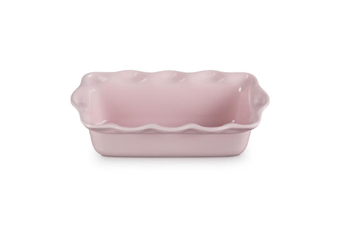 Le Creuset pan para horno Heritage de 9 pulgadas preparado para hornear de forma uniforme.