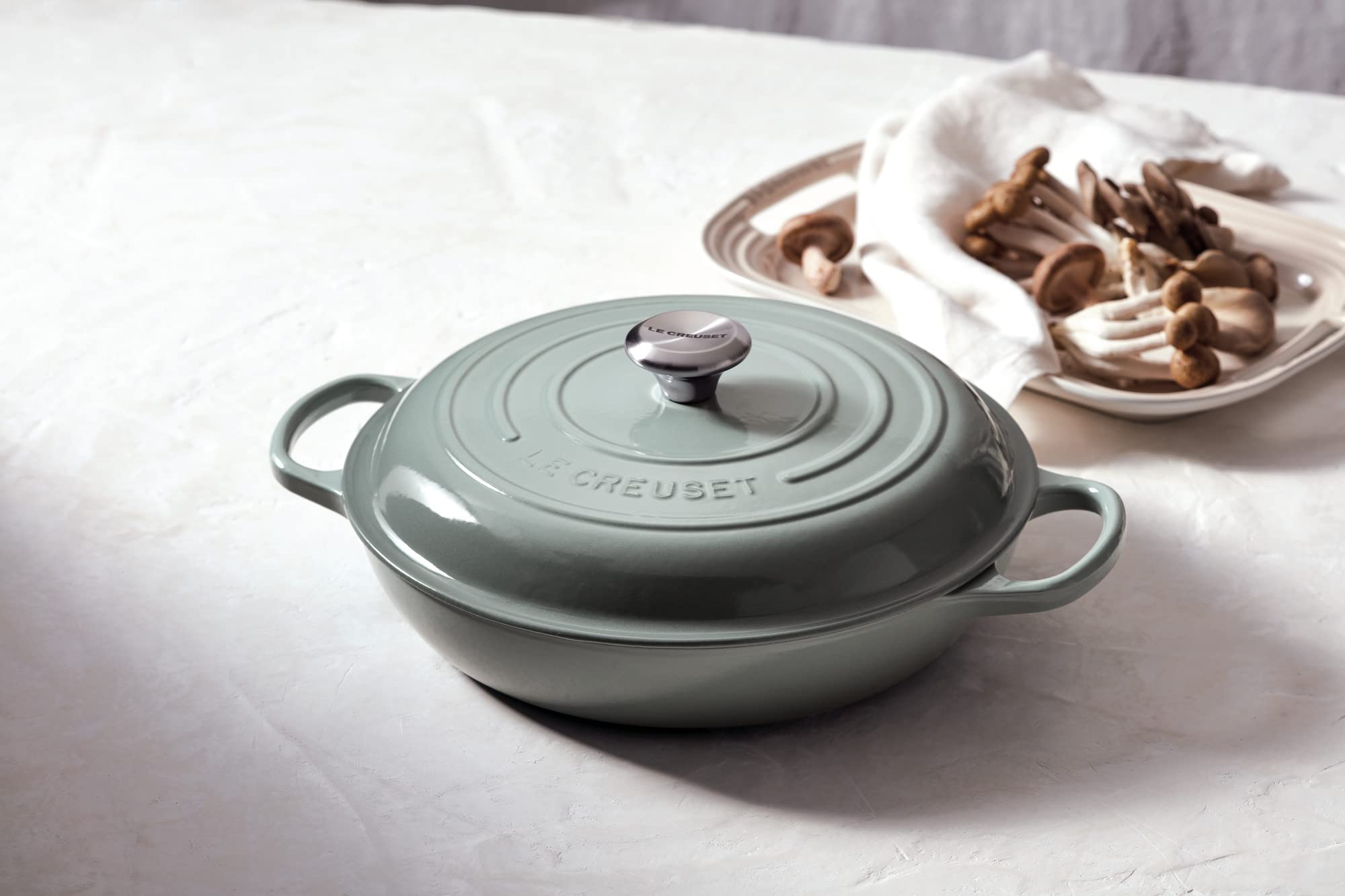 Perilla de acero inoxidable de Le Creuset segura para horno