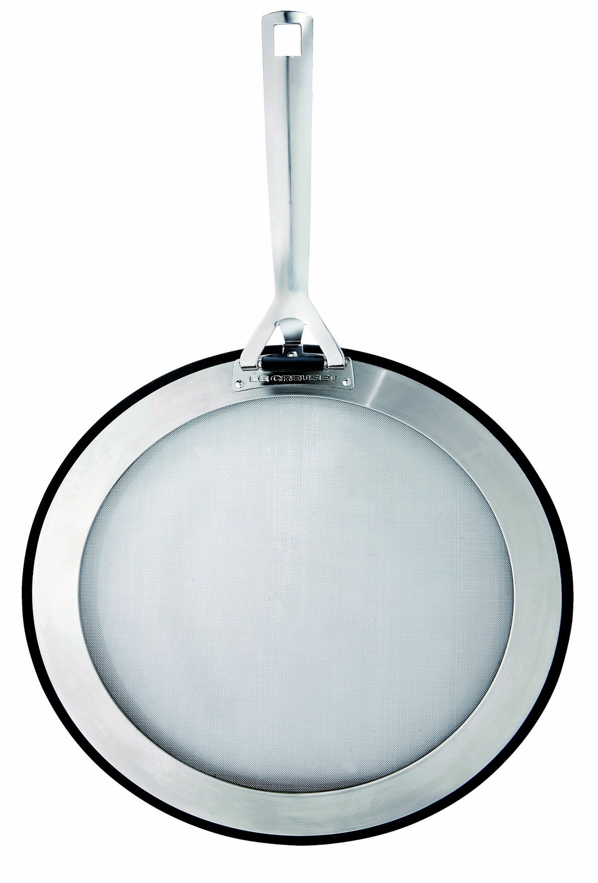 Protector de salpicaduras Le Creuset de acero inoxidable, tamaño universal, evita salpicaduras