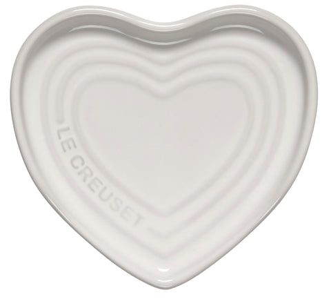 Le Creuset Reposacucharas Corazón 5, blanco; mantiene la encimera limpia.