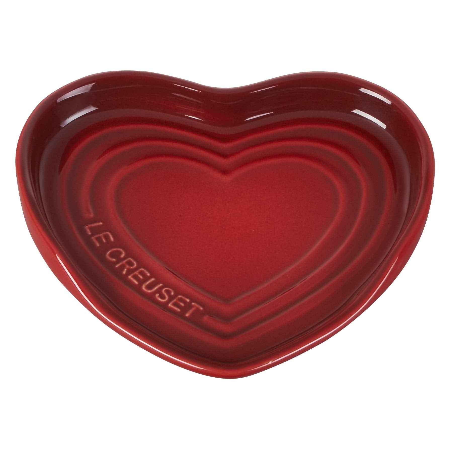 Le Creuset reposacucharas corazón cerise, color intenso para embellecer la cocina.