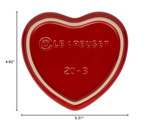 Le Creuset reposacucharas corazón cerise, uso diario en la mesa y al cocinar.