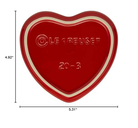 Le Creuset reposacucharas corazón cerise, uso diario en la mesa y al cocinar.