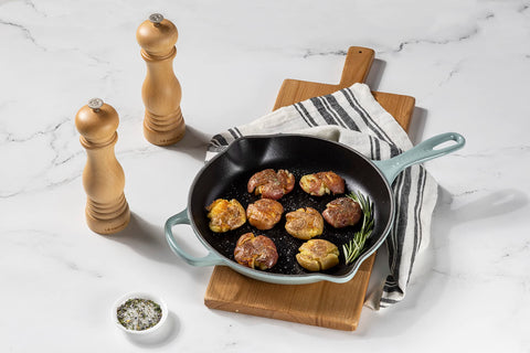 Sartén Le Creuset de 25 cm apto para horno y mesa.