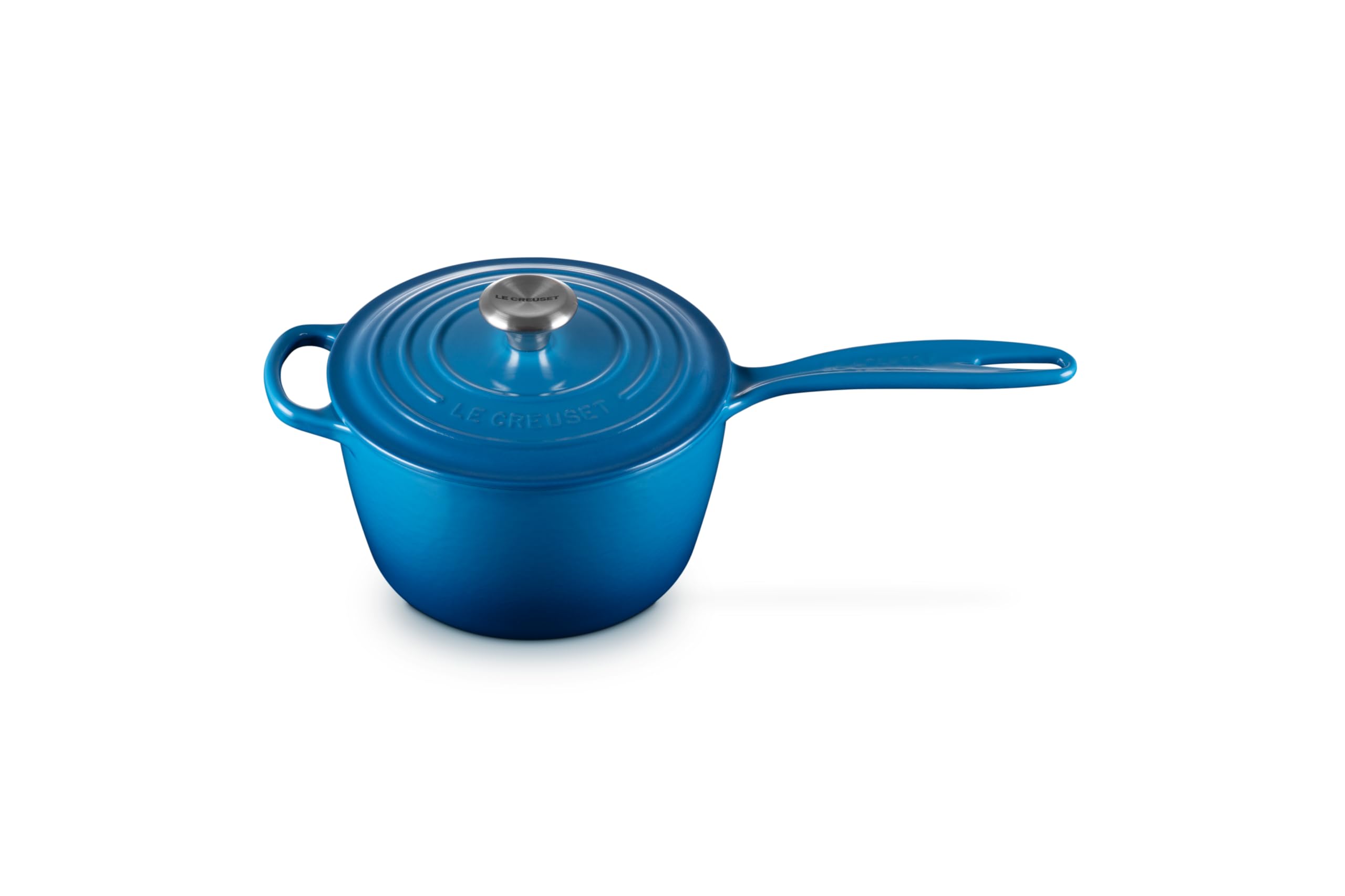La sartén Le Creuset Signature esmaltado Marseille, exterior elegante para servir con estilo.