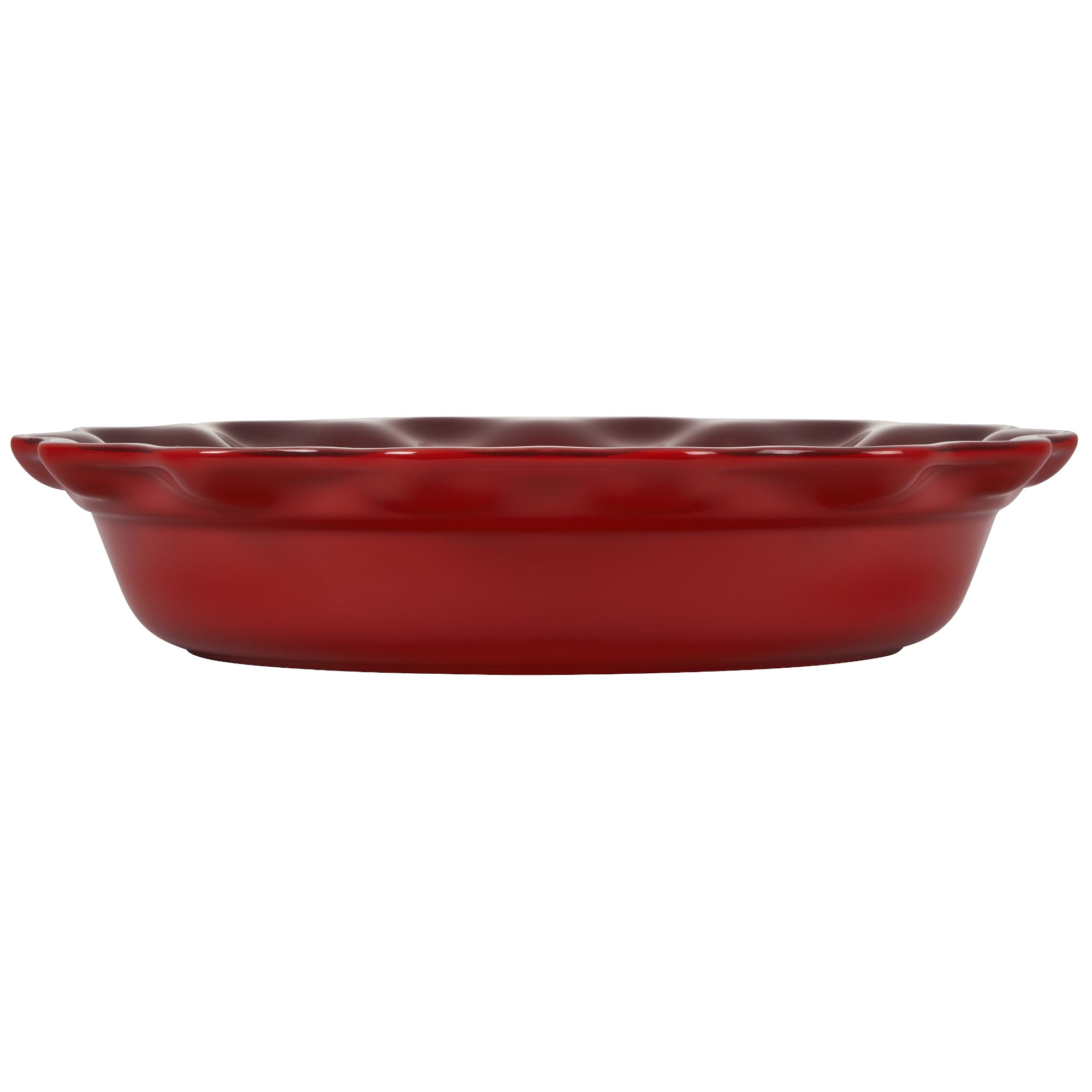 Le Creuset tartera para pastel cerise, borde acanalado elegante para servir.