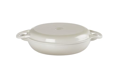 Le Creuset: tapa con sartén de parrilla, ideal para sellar y asar.