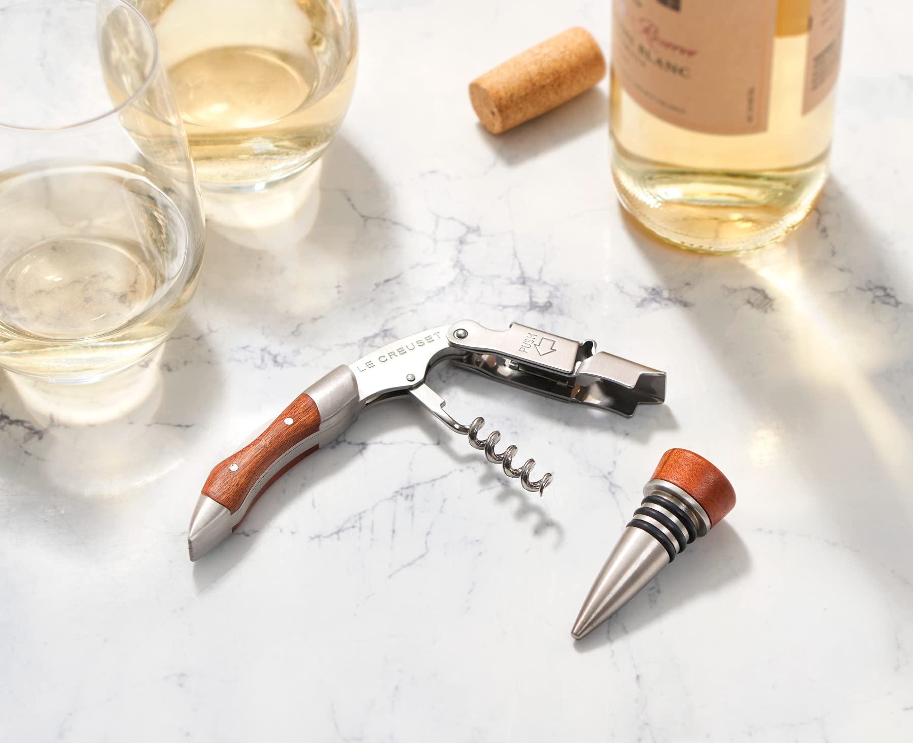 Le Creuset tapón de vino integrado para sellar la botella y preservar aroma