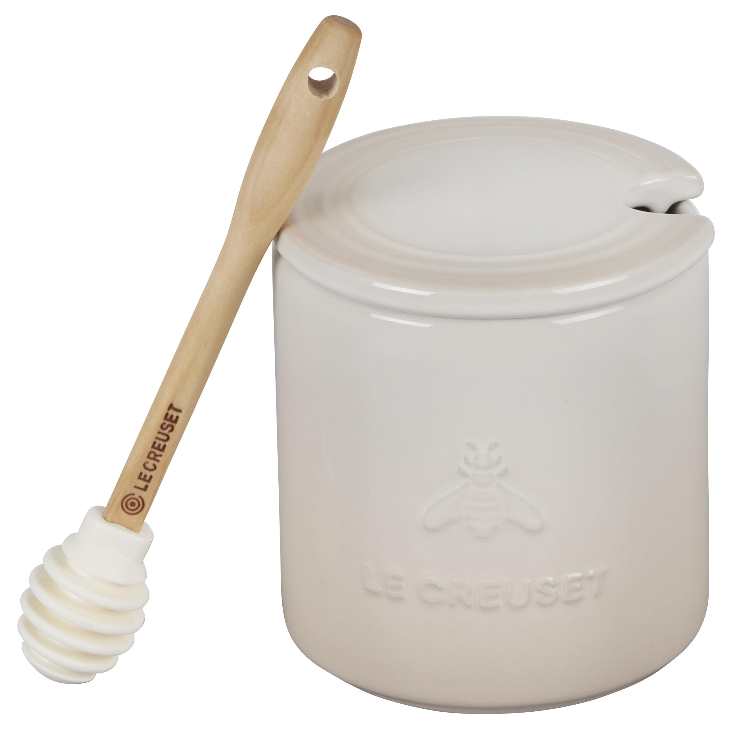 Le Creuset tarro miel Merengue 14 oz para miel en mesa