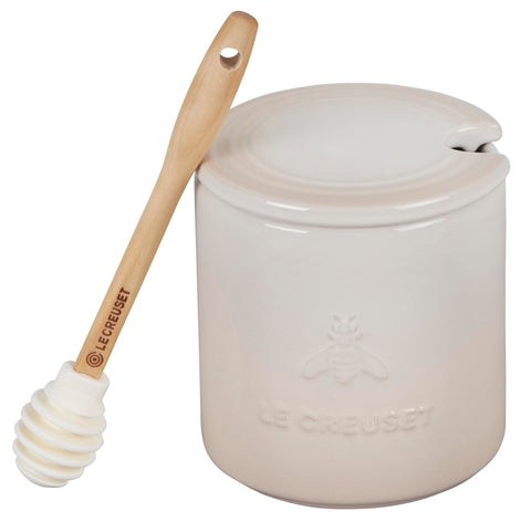 Le Creuset tarro miel Merengue 14 oz para miel en mesa
