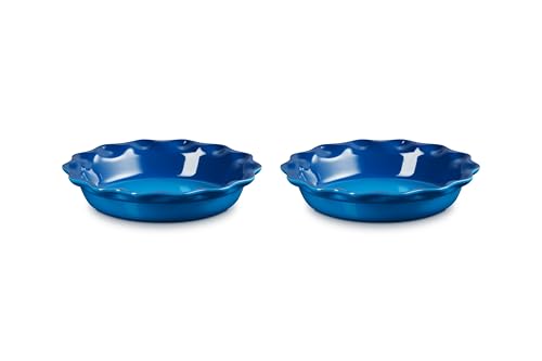 Le Creuset tarta Heritage borde festoneado, acabado colorido y fácil desmolde gracias al esmalte.