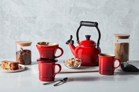 Conjunto de 4 tazas Le Creuset Cerise para compartir.