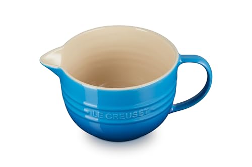 Le Creuset tazón para mezclar masa, facilita verter gracias al pico.