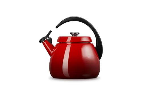 Le Creuset Tetera Cloche Cerise, asa inoxidable para verter con seguridad