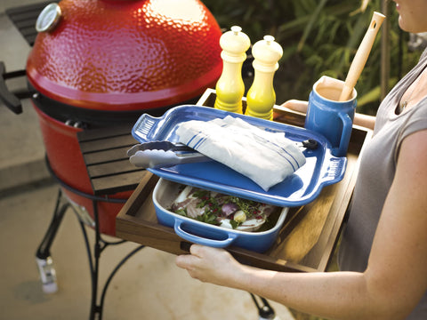 Le Creuset usos multipropósito: postres, guisos y verduras asadas.