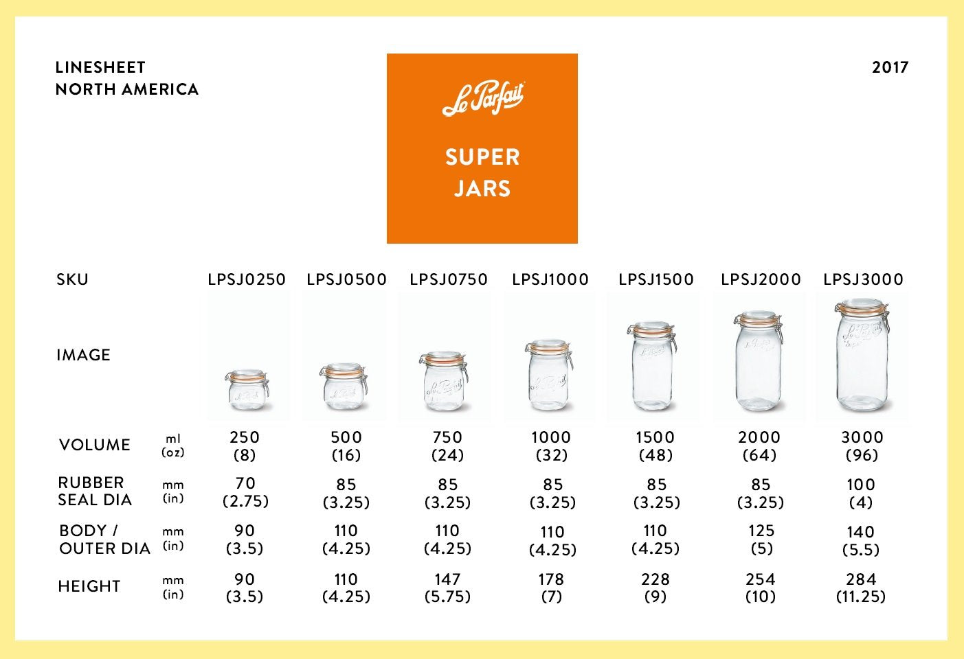 Le Parfait Super Jar con tapa de acero inoxidable mantiene cierres duraderos.