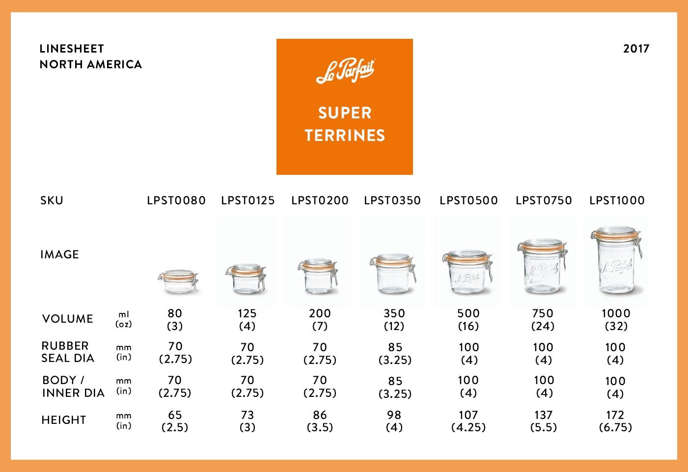 Le Parfait boca ancha facilita llenado y extracción de alimentos