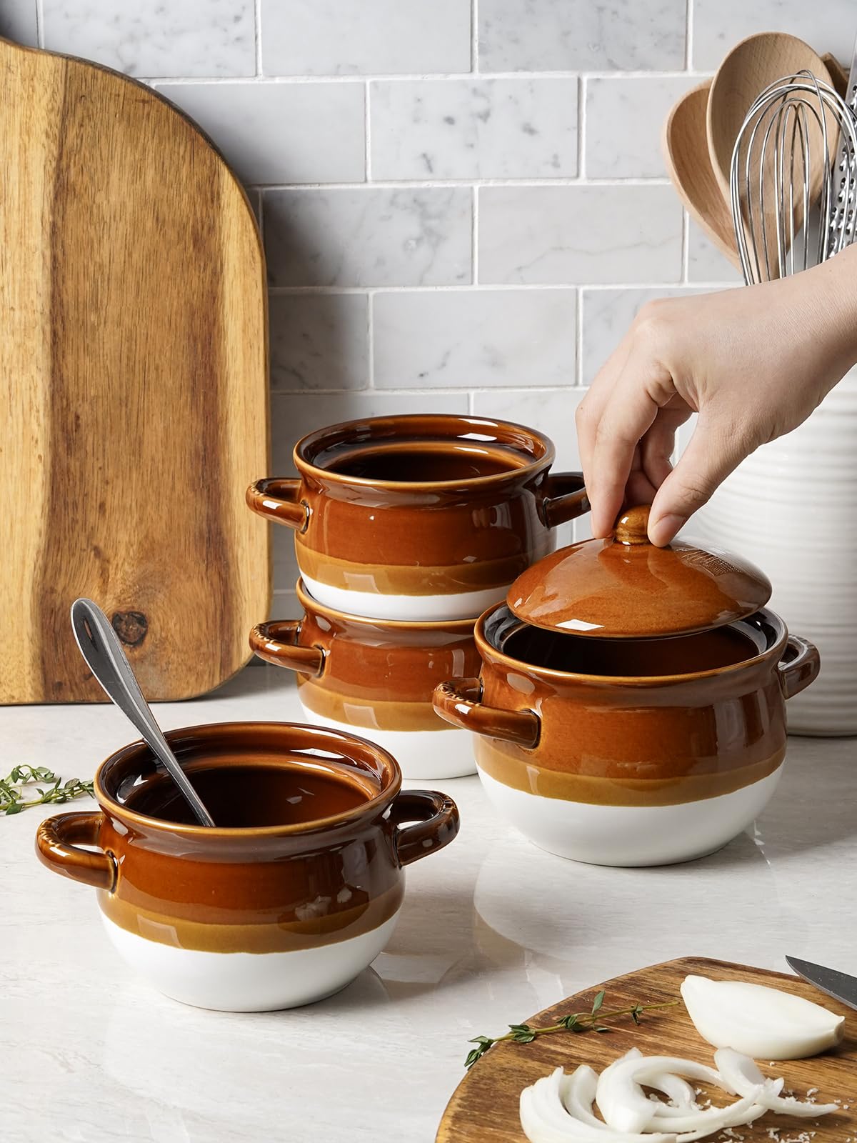 LE TAUCI cuenco apto para microondas y horno, calentamiento sencillo.