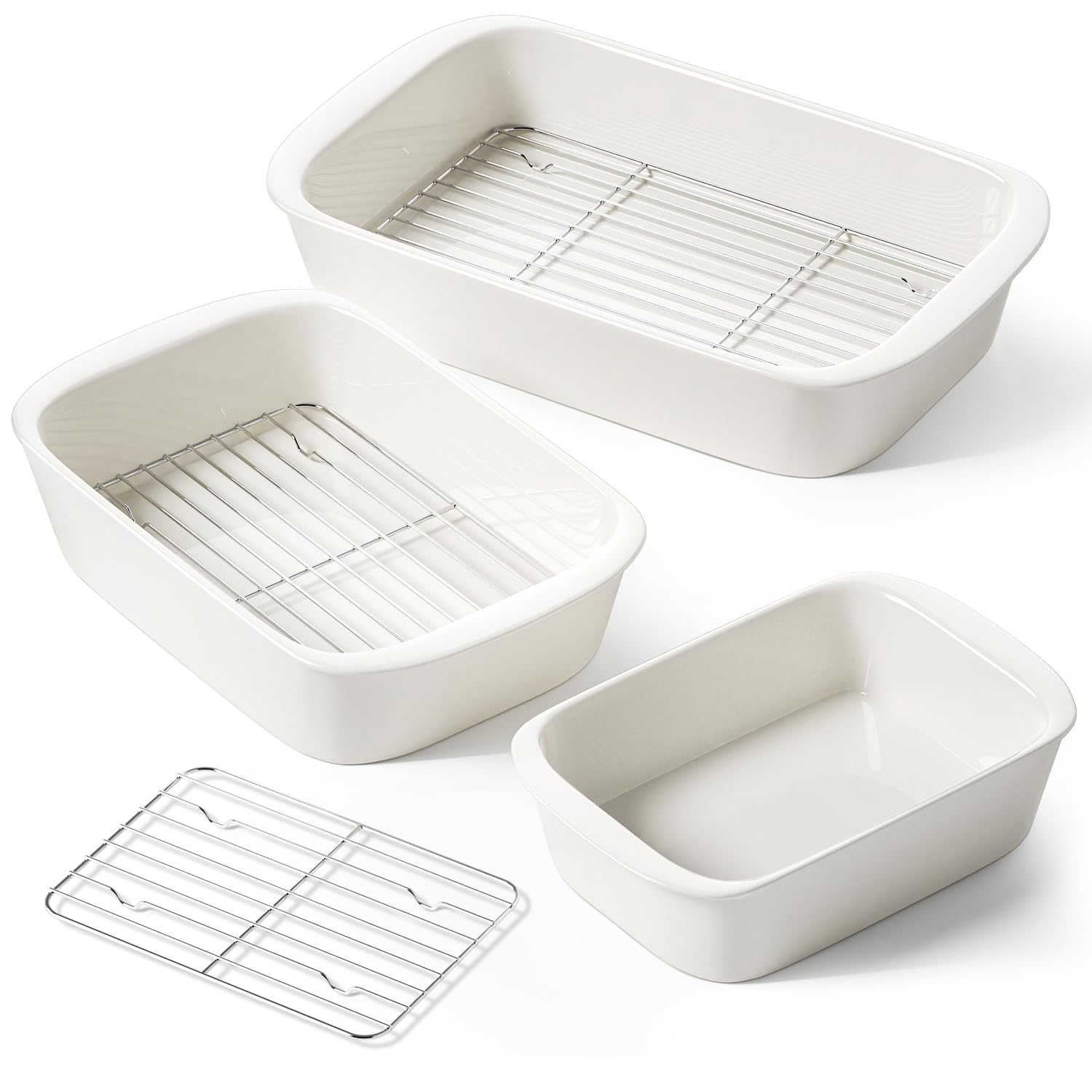 LE TAUCI bandeja de horno profunda grande, ideal para asados familiares.
