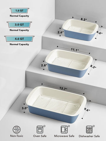 LE TAUCI bandeja pequeña para porciones individuales y preparaciones rápidas