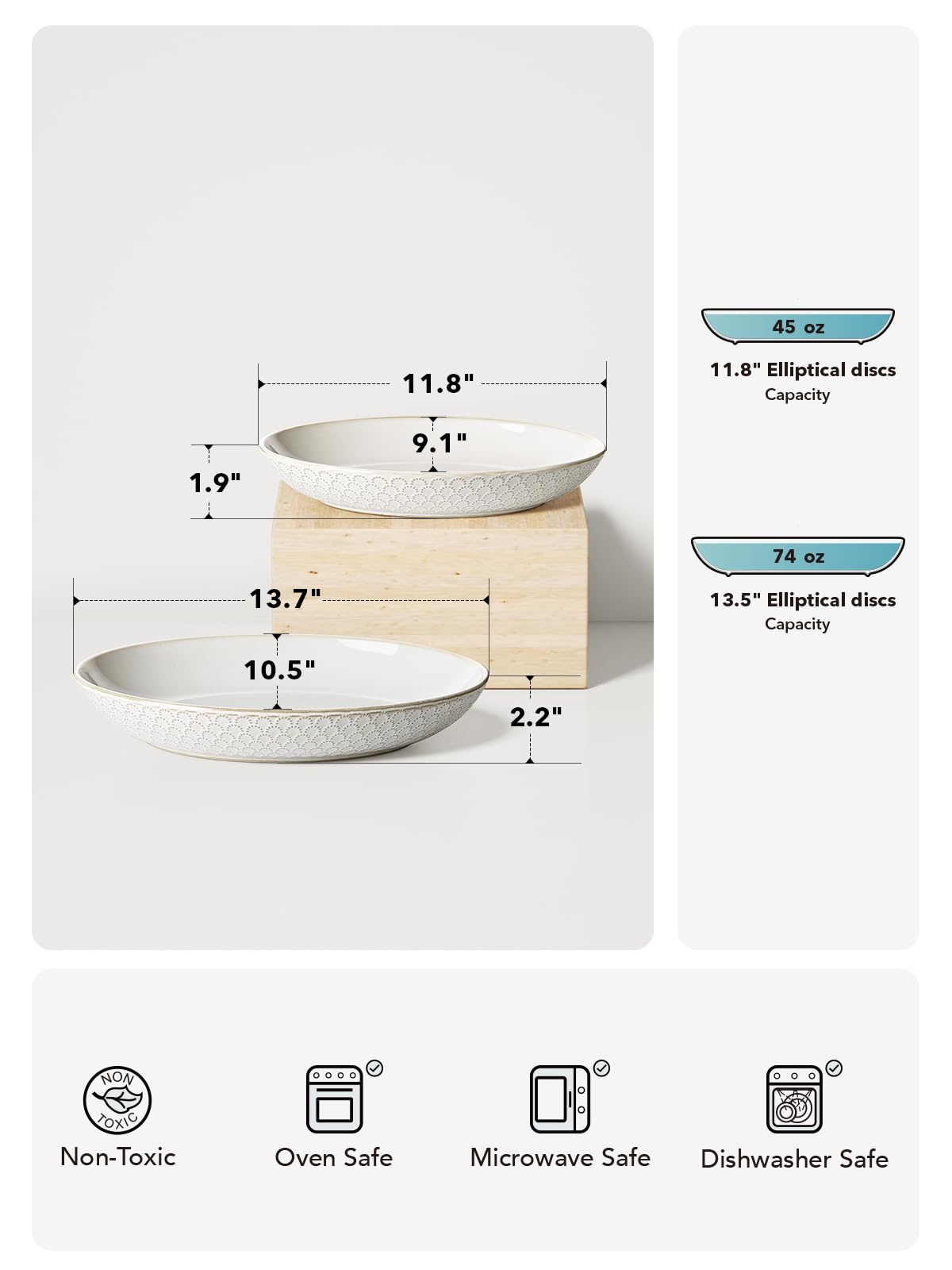 LE TAUCI ceramica resistente, apta para horno y microondas.