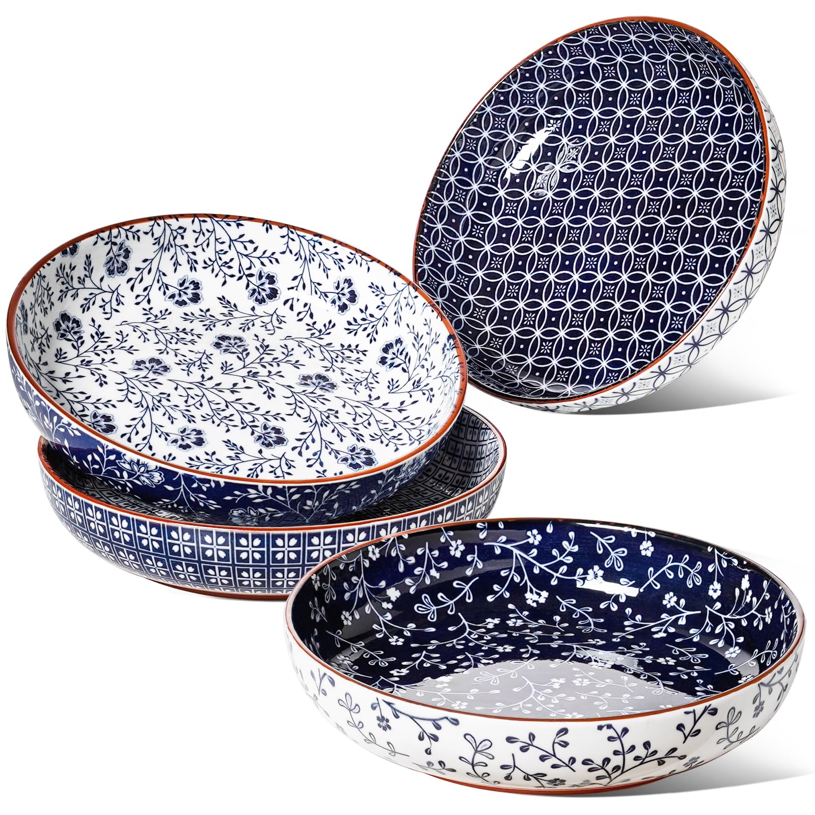 LE TAUCI cuenco pasta 32 onzas azul vintage, ideal para porciones grandes